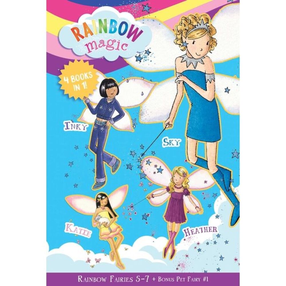 Rainbow Magic Rainbow Fairies: Books #5-7 with Special Pet Fairies Book #1: Sky
